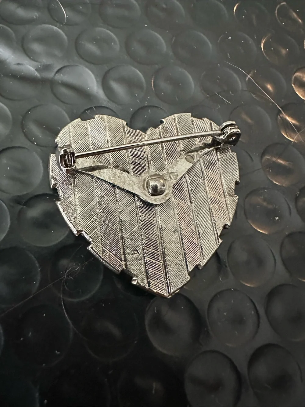 💙 Silver Tone Turquoise Heart Brooch Western Southwest Style Statement Pin